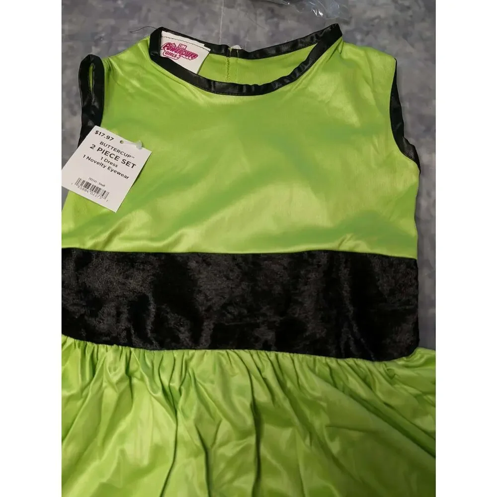 NEW! The Powerpuff Girls Buttercup Girls Halloween Costume S 6/6X - Picture 9 of 12